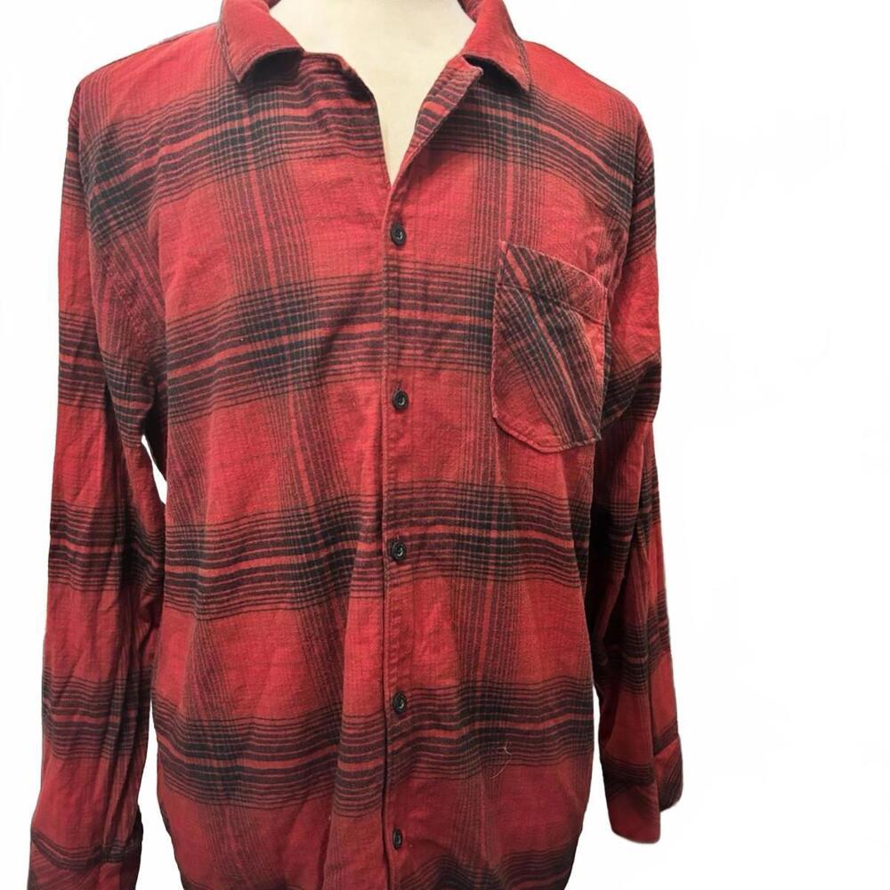 Pendleton Red and Black Plaid cotton shirt Jacket XL